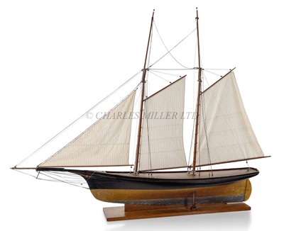 Lot 34 - A FINE AND ORIGINAL POND MODEL FOR THE CUTTER YACHT 'STELLA', CIRCA 1860