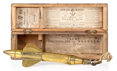 Lot 277 - A PATENT SHIP 'ALMIDA' TORPEDO LOG BY EDWARD MASSEY, CIRCA 1880