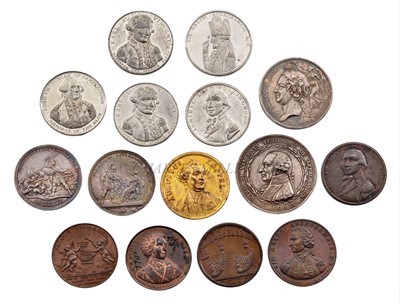 Lot 121 - FIFTEEN MEDALS COMMEMORATING BRITISH NAVAL VICTORIES