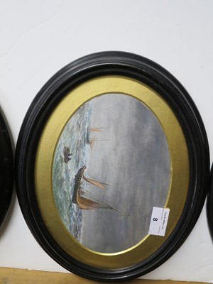 Lot 8 - P* L* (19TH CENTURY) - THREE STUDIES OF FISHING BOATS