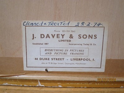 Lot 40 - CHARLES EDWARD DIXON (BRITISH, 1872-1934) - THE OLD 'WELLESLEY' HULKED IN THE TYNE, WITH THE TRAINING SHIP 'CORNWALL' MOORED ASTERN OF HER