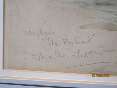 Lot 40 - CHARLES EDWARD DIXON (BRITISH, 1872-1934) - THE OLD 'WELLESLEY' HULKED IN THE TYNE, WITH THE TRAINING SHIP 'CORNWALL' MOORED ASTERN OF HER