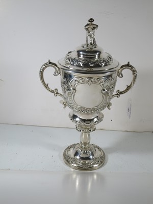 Lot 32 - A 19TH CENTURY SILVER YACHTING TROPHY