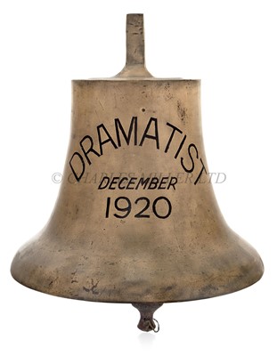 Lot 85 - THE MAIN SHIP'S BELL FROM THE HARRISON LINE S.S. 'DRAMATIST', 1920