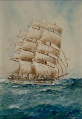 Lot 46 - WILLIAM MINSHALL BIRCHALL (BRITISH, USA, 1884-1941) - A SHIP OF THE EIGHTIES