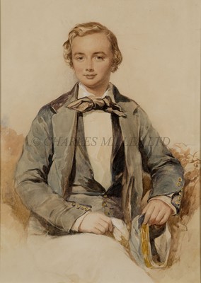 Lot 174 - ATTRIBUTED TO GEORGE RICHMOND (BRITISH, 1809-1896) - PORTRAIT OF A NAVAL CADET CIRCA 1835