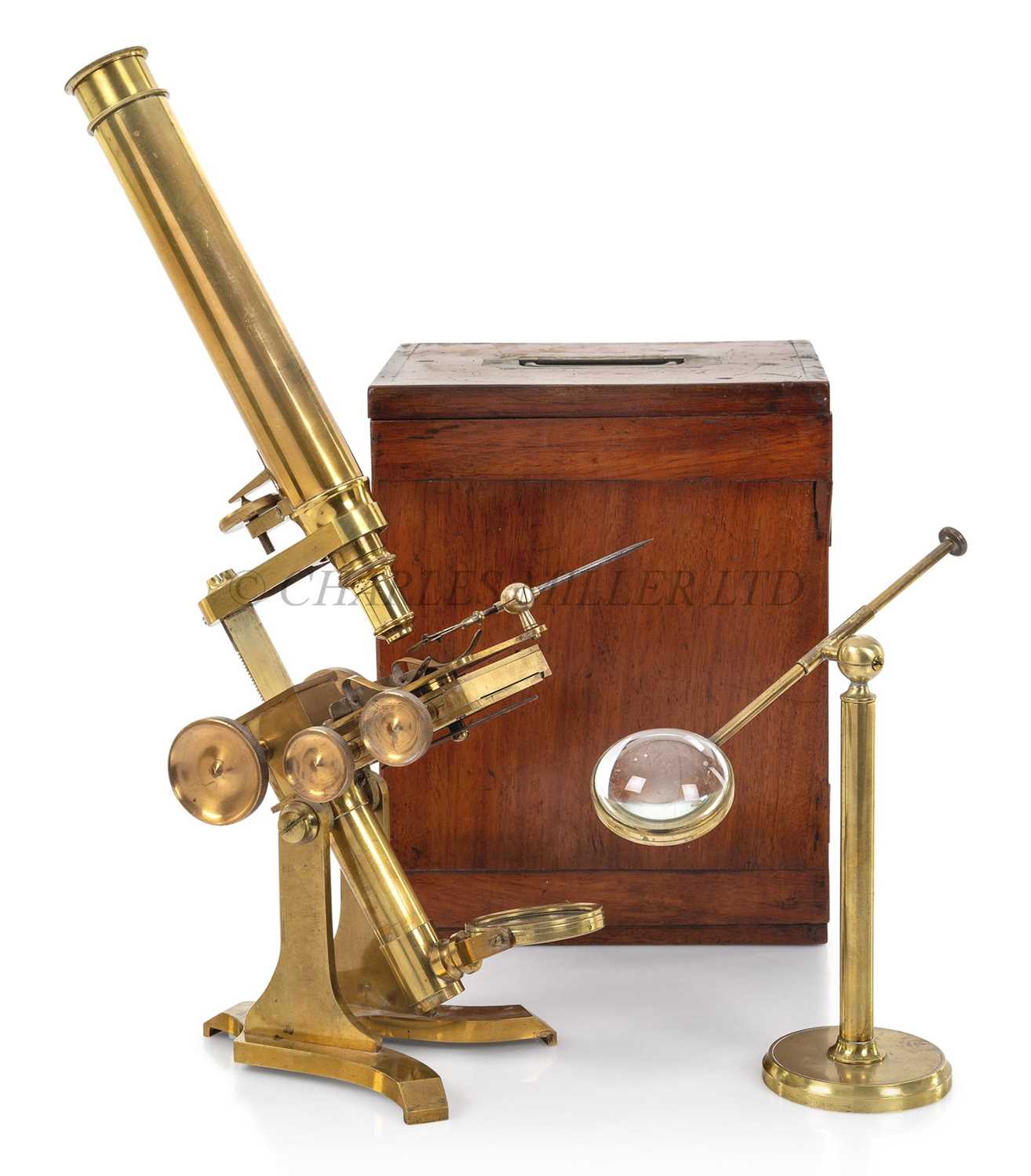 Lot 119 - A MONOCULAR MICROSCOPE BY CARY, LONDON,