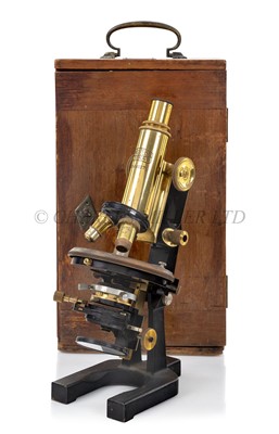 Lot 301 - A COMPOUND MONOCULAR MICROSCOPE BY CARL ZEISS JENA, CIRCA 1920