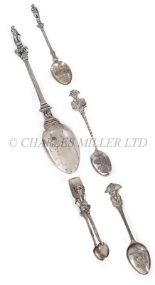 Lot 156 - SILVER SPOONS COMMEMORATING ADMIRAL LORD NELSON, CIRCA 1905