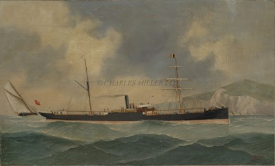Lot 57 - JOHN HENRY MOHRMANN (BELGIAN, 1857-1916) - THE R. MACANDREW & CO. PASSENGER-CARGO SHIP 'ARIOSTO' OFF THE DOWNS OF DOVER