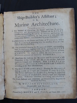 Lot 117 - 'THE SHIP-BUILDERS ASSISTANT OF MARINE ARCHITECTURE'