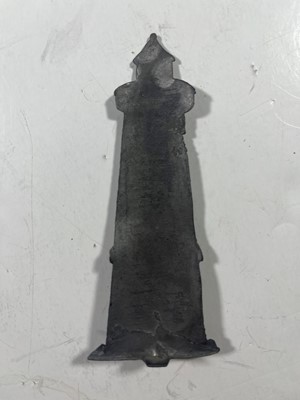 Lot 100 - COLLECTION OF GERMAN LEAD TOY LIGHTHOUSE AND BATTLESHIPS, CIRCA 1890