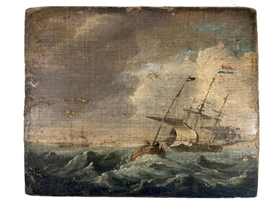 Lot 72 - DUTCH SCHOOL (19TH CENTURY) A Dutch Warship of the 17th Century