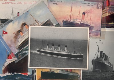 Lot 61 - A COLLECTION OF LINER POSTCARDS