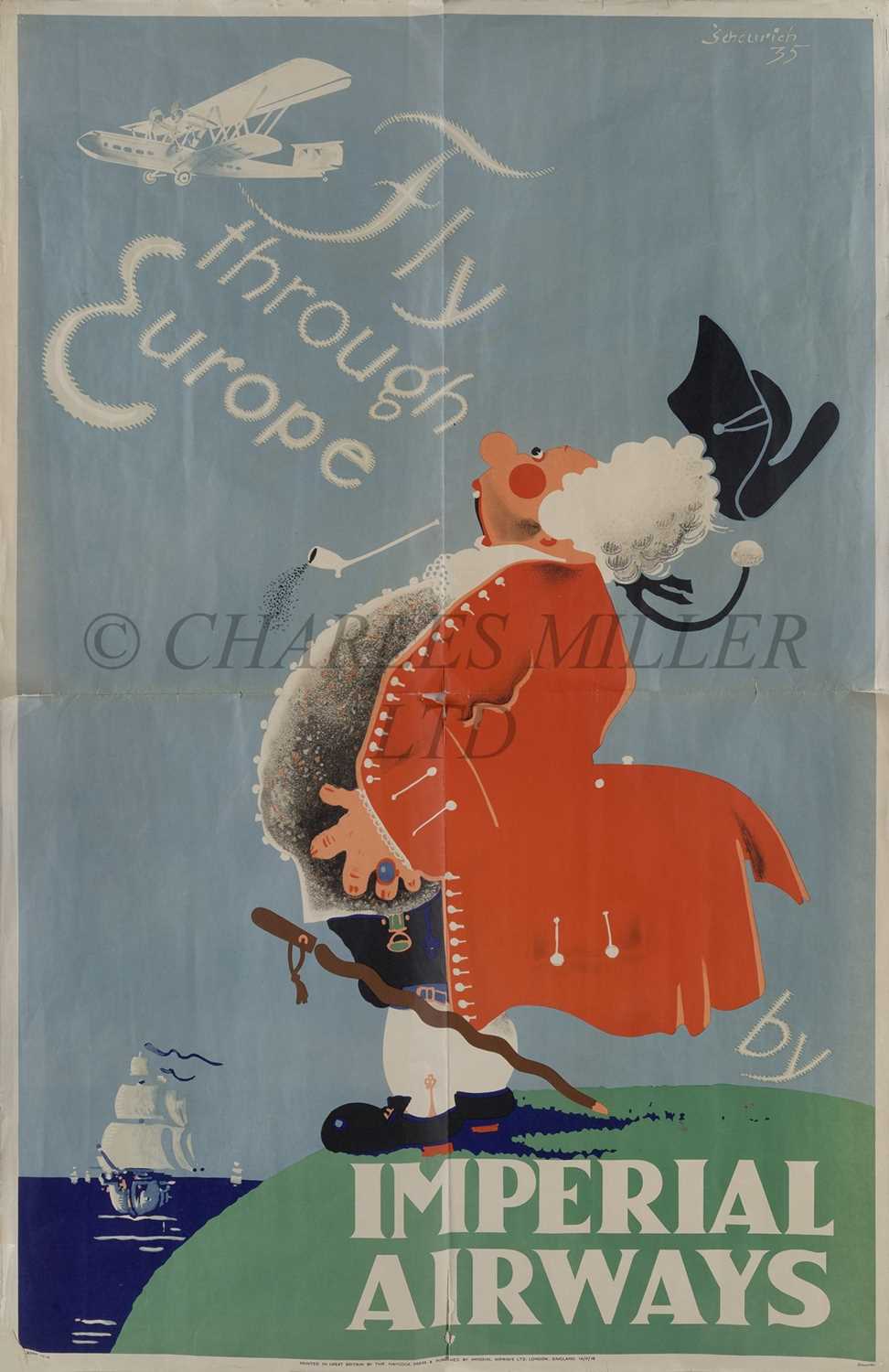 Lot 305 - AN IMPERIAL AIRWAYS TRAVEL POSTER, 1935