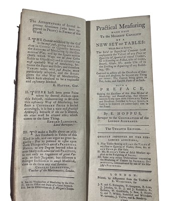 Lot 9 - MR HOPPUS'S MEASURER: GREATLY ENLARGED AND IMPROVED; PRACTICAL MEASURING MADE EASY TO THE MEANEST CAPACITY