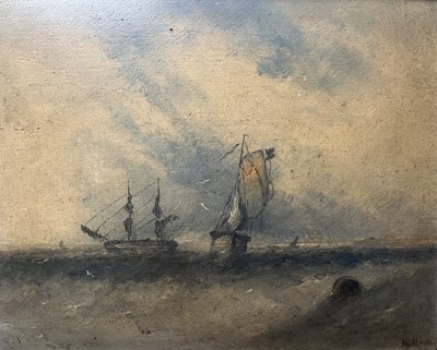 Lot 25 - WILLIAM MCALPINE (BRITISH, FL. 1840-1880) - Shipping off a headland