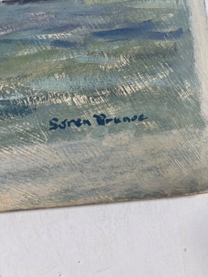 Lot 328 - δ SOREN BRUNOE (DANISH, 1916-1994) H.M.S. 'Dido' beating off air-attack, Mediterranean 1942