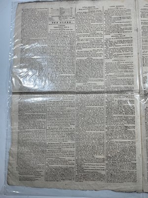 Lot 102 - A COPY OF THE GLOBE REPORTING H.M.S. 'JAVA' DESTROYED BY THE U.S.S. 'CONSTITUTION'