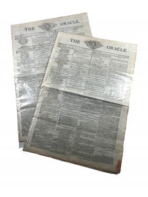 Lot 100 - A COPY OF THE ORACLE REPORTING ON SIR JAMES SAUMAREZ