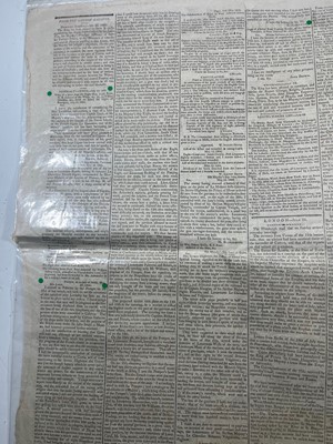 Lot 71 - A COPY OF CALEDONIAN MERCURY REPORTING THE NAPOLEONIC WARS: CAPRI CAPITULATES TO THE BRITISH