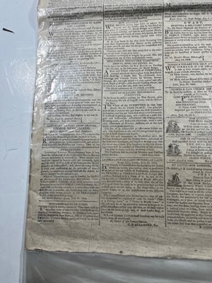 Lot 71 - A COPY OF CALEDONIAN MERCURY REPORTING THE NAPOLEONIC WARS: CAPRI CAPITULATES TO THE BRITISH