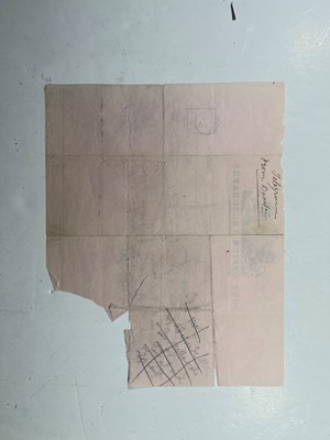 Lot 36 - A PAIR OF POST OFFICE TELEGRAMS REPORTING THE WRECKED ISLE OF MAN STEAMBOAT COMPANY STEAM SHIP DELAWARE, CIRCA 1872