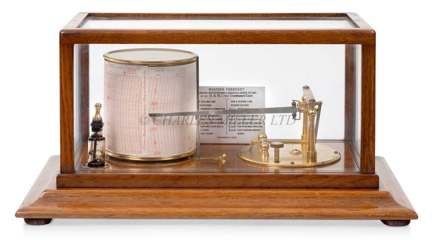 Lot 162 - A WEATHER FORECAST BAROGRAPH BY SHORT & MASON, CIRCA 1930