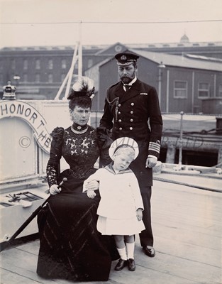 Lot 270 - AN INTERESTING PHOTOGRAPH ALBUM FROM H.M.S. 'CRESCENT' INCLUDING IMAGES TAKEN DURING THE CAPTAINCY OF H.R.H. DUKE OF YORK IN 1898