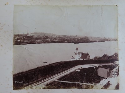 Lot 171 - AN INTERESTING PHOTOGRAPH ALBUM FROM H.M.S. 'CRESCENT' INCLUDING IMAGES TAKEN DURING THE CAPTAINCY OF H.R.H. DUKE OF YORK IN 1898