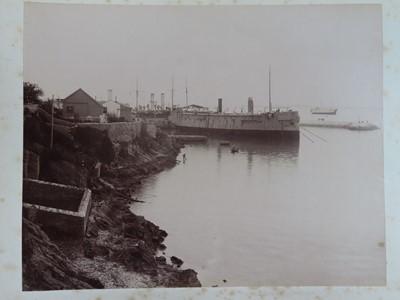 Lot 171 - AN INTERESTING PHOTOGRAPH ALBUM FROM H.M.S. 'CRESCENT' INCLUDING IMAGES TAKEN DURING THE CAPTAINCY OF H.R.H. DUKE OF YORK IN 1898
