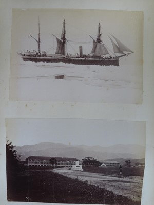 Lot 171 - AN INTERESTING PHOTOGRAPH ALBUM FROM H.M.S. 'CRESCENT' INCLUDING IMAGES TAKEN DURING THE CAPTAINCY OF H.R.H. DUKE OF YORK IN 1898