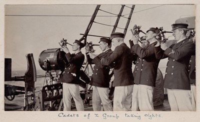 Lot 273 - A TOUR OF DUTY PHOTOGRAPH ALBUM FROM H.M. ARMOURED CRUISER CORNWALL 1912-1913