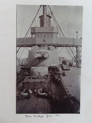 Lot 273 - A TOUR OF DUTY PHOTOGRAPH ALBUM FROM H.M. ARMOURED CRUISER CORNWALL 1912-1913