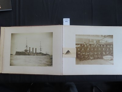Lot 273 - A TOUR OF DUTY PHOTOGRAPH ALBUM FROM H.M. ARMOURED CRUISER CORNWALL 1912-1913