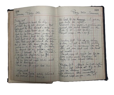 Lot 140 - A SMALL DIARY BELONGING TO A. HABERTHUER FOR HIS WORLD CRUISE ON THE C.P.S. 'EMPRESS OF SCOTLAND', 1926