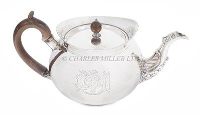 Lot 196 - ADMIRAL DUNCAN’S SILVER TEAPOT, 1802