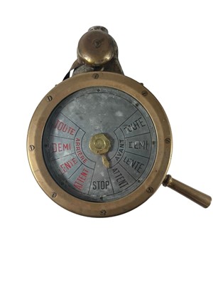 Lot 129 - FRENCH ENGINE ROOM TELEGRAPH REPEATER, CIRCA 1930