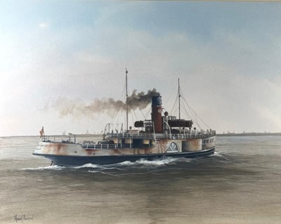 Lot 40 - δ ADRIAN THOMPSON (BRITISH, B. 1960) The Paddle Steamer 'Tattershall Castle'