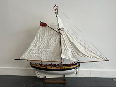 Lot 97 - A STRAIGHT-LINE POND MODEL FOR THE TEN-GUN ADMIRALTY REVENUE CUTTER PHEASANT [1770]