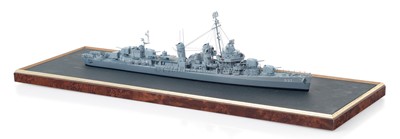 Lot 331 - A 1:192 SCALE WATERLINE MODEL OF THE FLETCHER-CLASS DESTROYER U.S.S. 'THE SULLIVANS' [1943]