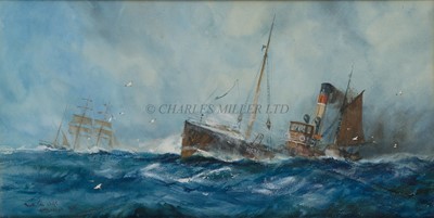 Lot 289 - WILLIAM MINSHALL BIRCHALL (BRITISH, 1884-1941) - North Sea Ships