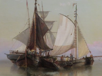 Lot 24 - HENRY REDMORE (BRITISH, 1820-1887) - Shipping in calm waters