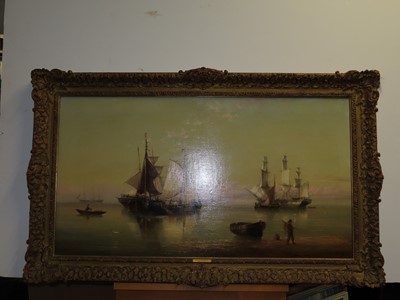 Lot 24 - HENRY REDMORE (BRITISH, 1820-1887) - Shipping in calm waters