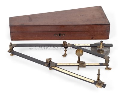 Lot 373 - Ø A RARE EBONY AND IVORY PANTOGRAPH BY GEORGE ADAMS, LONDON, CIRCA 1760