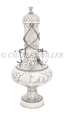 Lot 90 - A FINE AMERICAN SILVER ART NOUVEAU YACHTING TROPHY, CIRCA 1886