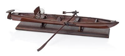 Lot 15 - A 19TH CENTURY MODEL FOR A SINGLE PERSON THAMES ROWING SKIFF