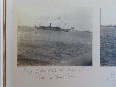 Lot 83 - PHOTOGRAPH ALBUM OF S.Y. 'SEMIRAMIS' R.Y.S. CRUISE, 1910