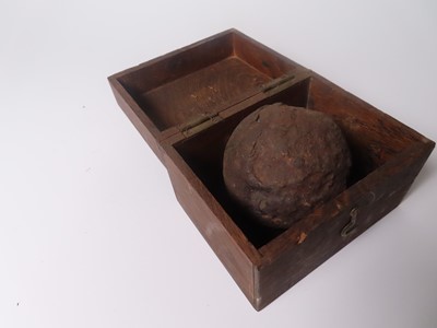 Lot 42 - CANNON BALL UNDERSTOOD TO BE FROM THE WRECK OF THE H.C.S. 'ADMIRAL GARDINER', 1809