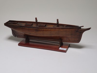 Lot 16 - A 19TH CENTURY CARPENTER'S MODEL FOR A TWO-MASTED YACHT